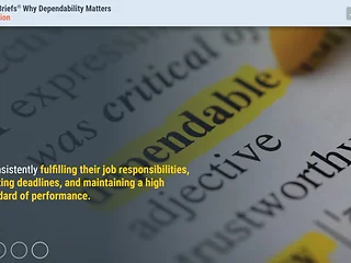 Training Briefs® Why Dependability Matters