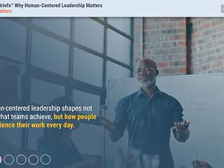 TrainingBriefs® Why Human-Centered <mark>Leadership</mark> Matters