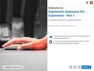 Ergonomics Awareness For Supervisors™ - Part 1